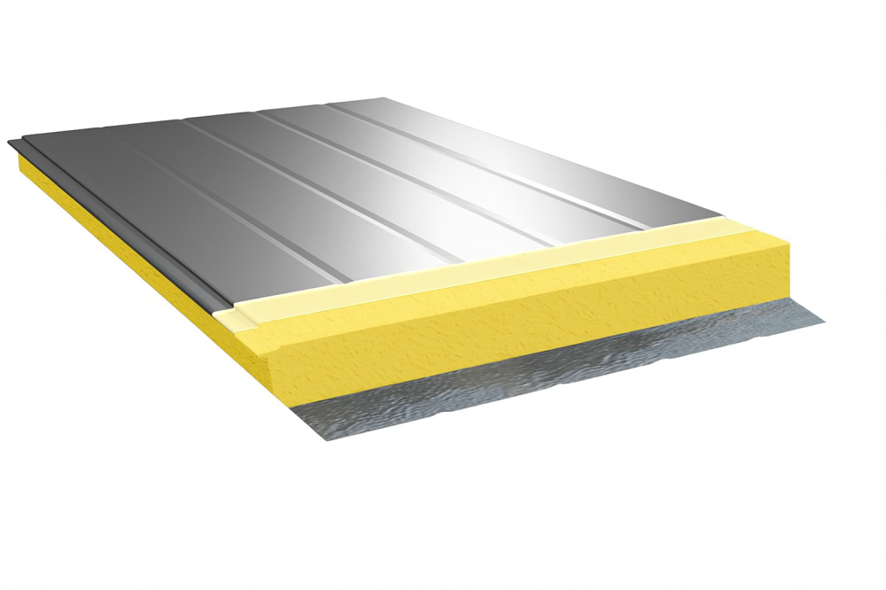 Сэндвич-панели с обшивкой из нержавеющей стали 120 мм